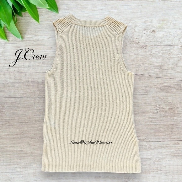 J.Crew sleeveless ribbed tunic sweater in cream *shop@iamwarrior - Picture 4 of 8